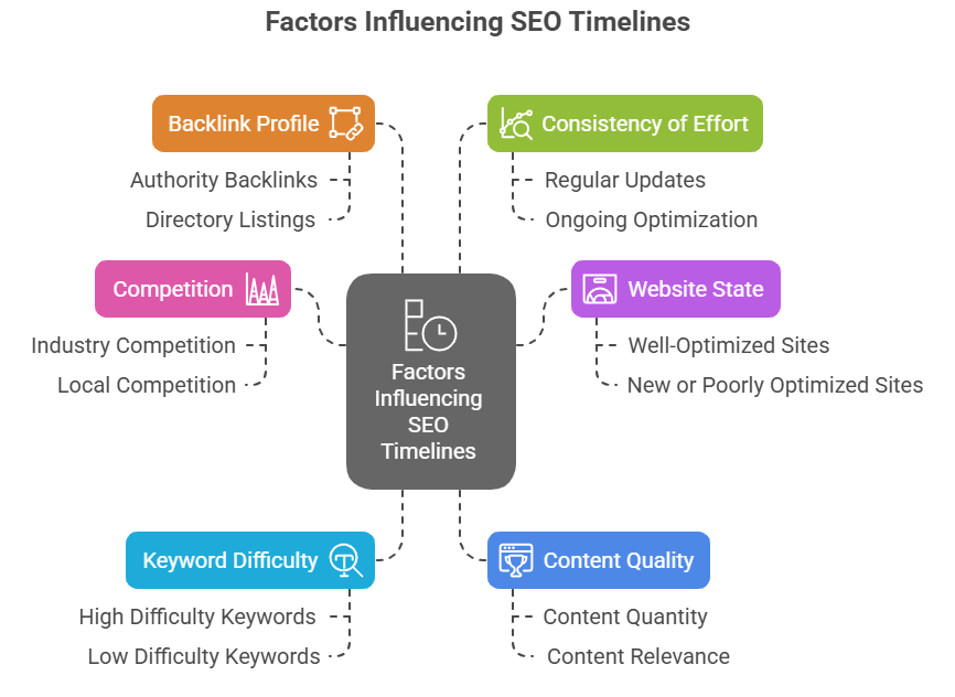 Factors That Impact SEO Timelines - infographic