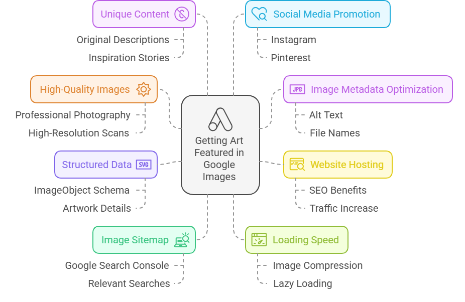 Getting Art Featured in Google Images - infographic