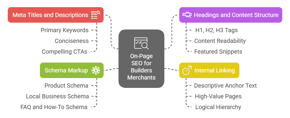 On-Page SEO for Builders Merchants - infographic