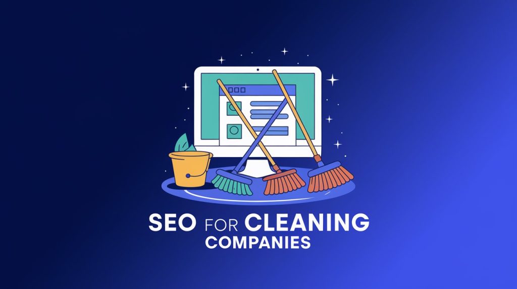 illustration of cleaning company SEO